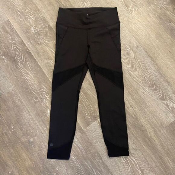 Lot of 2 Athleta Black & Navy Atheltic Leggings Women M - Picture 4 of 5
